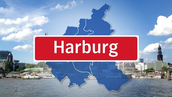 Hamburger Bezirk Harburg vor dem Blick auf die Stadt vom Hafen aus. (Bildmontage) © fotolia.com Foto: photobility, Alpen