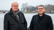 Norbert Weber (l.) und Dejan Lazic: Das Bündnis Sahra Wagenknecht (BSW) will die beiden Kritiker aus der Partei ausschließen. © picture alliance 7 dpa Foto: Jonas Walzberg