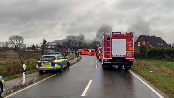 Starke Rauchentwicklung durch Großbrand in Reitbrook. © Nonstopnews Foto: Screenshot