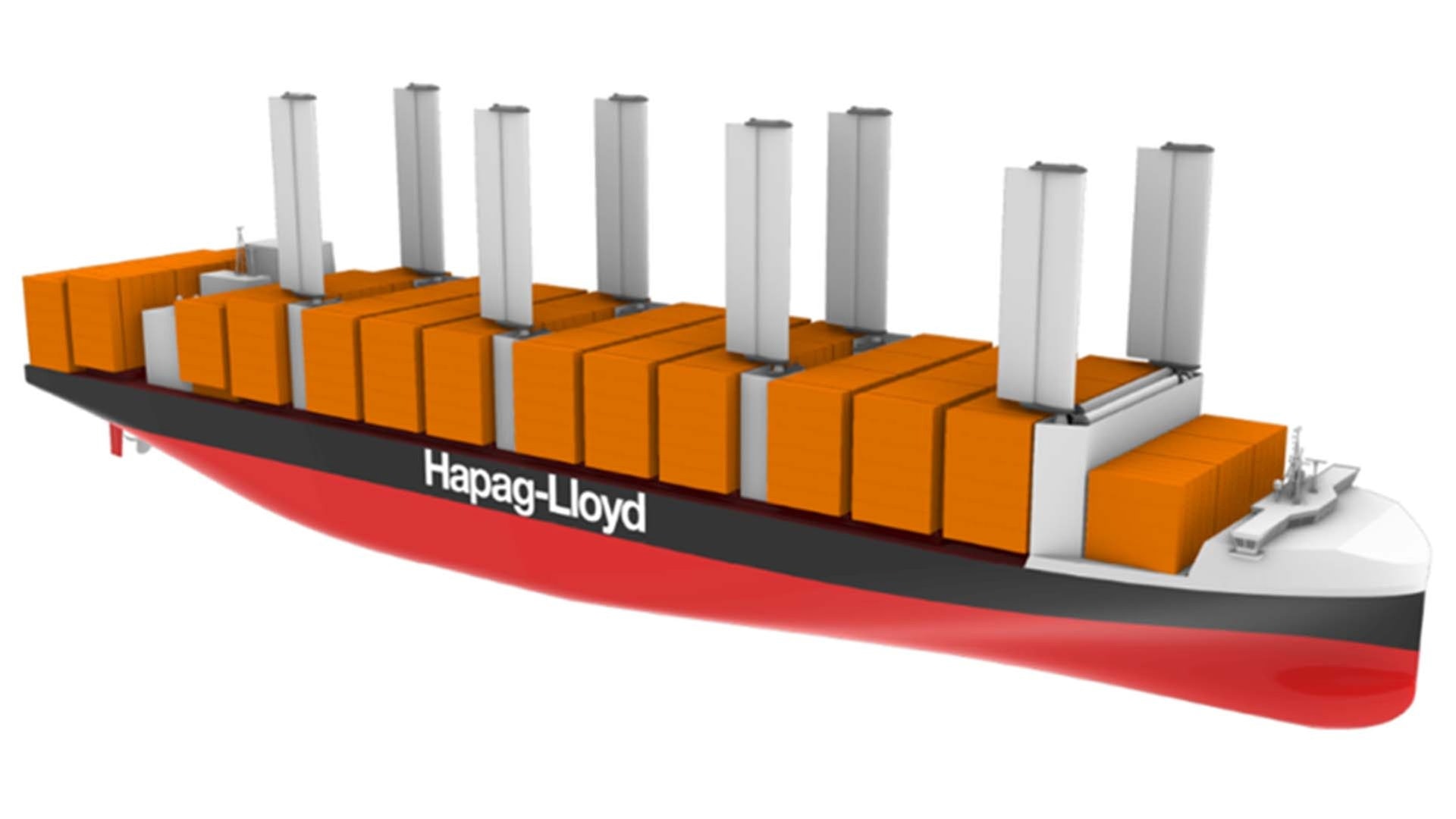 Hamburger Reederei Hapag-Lloyd plant segelnde Containerschiffe