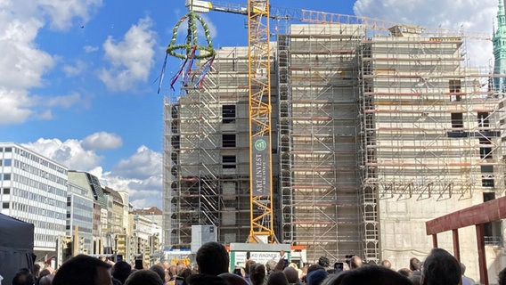 Blick auf die Baustelle zum Haus der Bürgerschaft. © NDR Foto: Reinhard Postelt