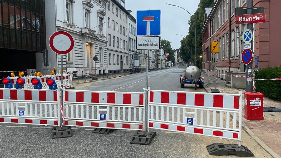 Burst h2o pipe: Klopstockstraße is shut for two months |  NDR.de – News