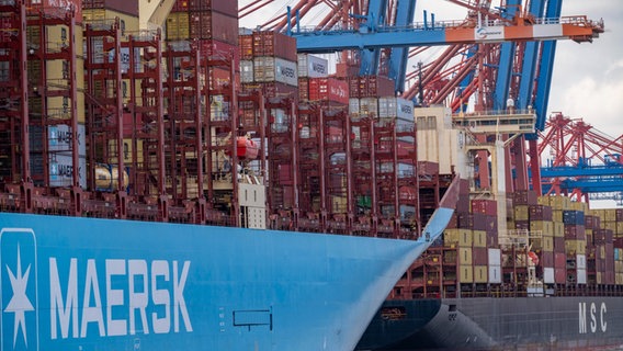 Magleby Maersk Container Frachter im EUROGATE Container Terminal, Waltershofer Hafen Hamburg. © picture alliance Foto: Jochen Tack