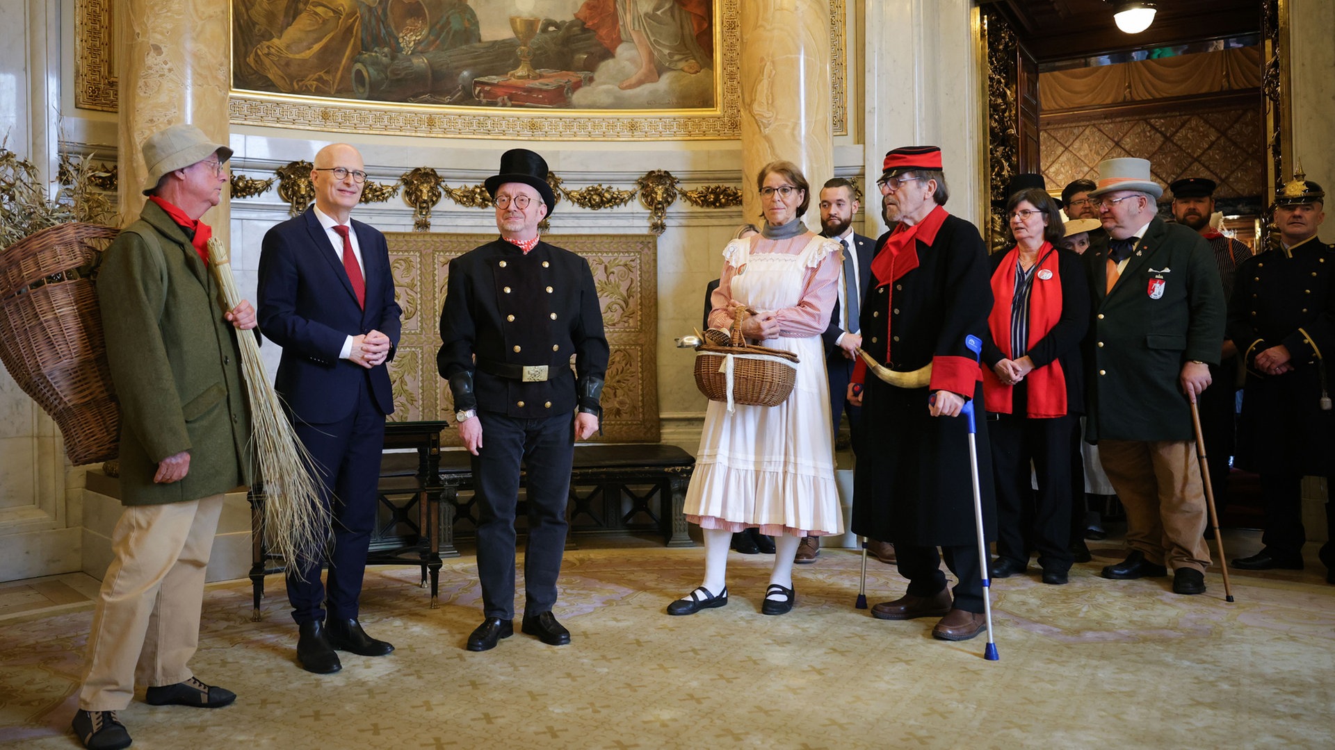 Etwa 300 Gäste beim Neujahrsempfang im Hamburger Rathaus