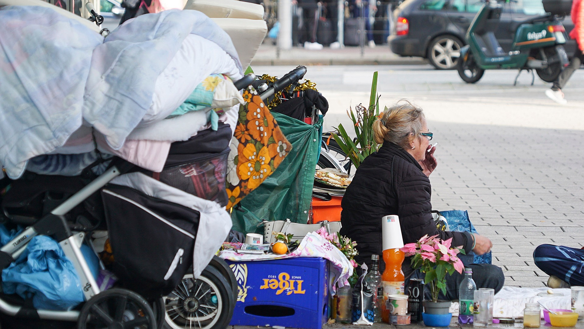 Obdachlose in der Innenstadt: Hamburger Geschäftsleute in Sorge