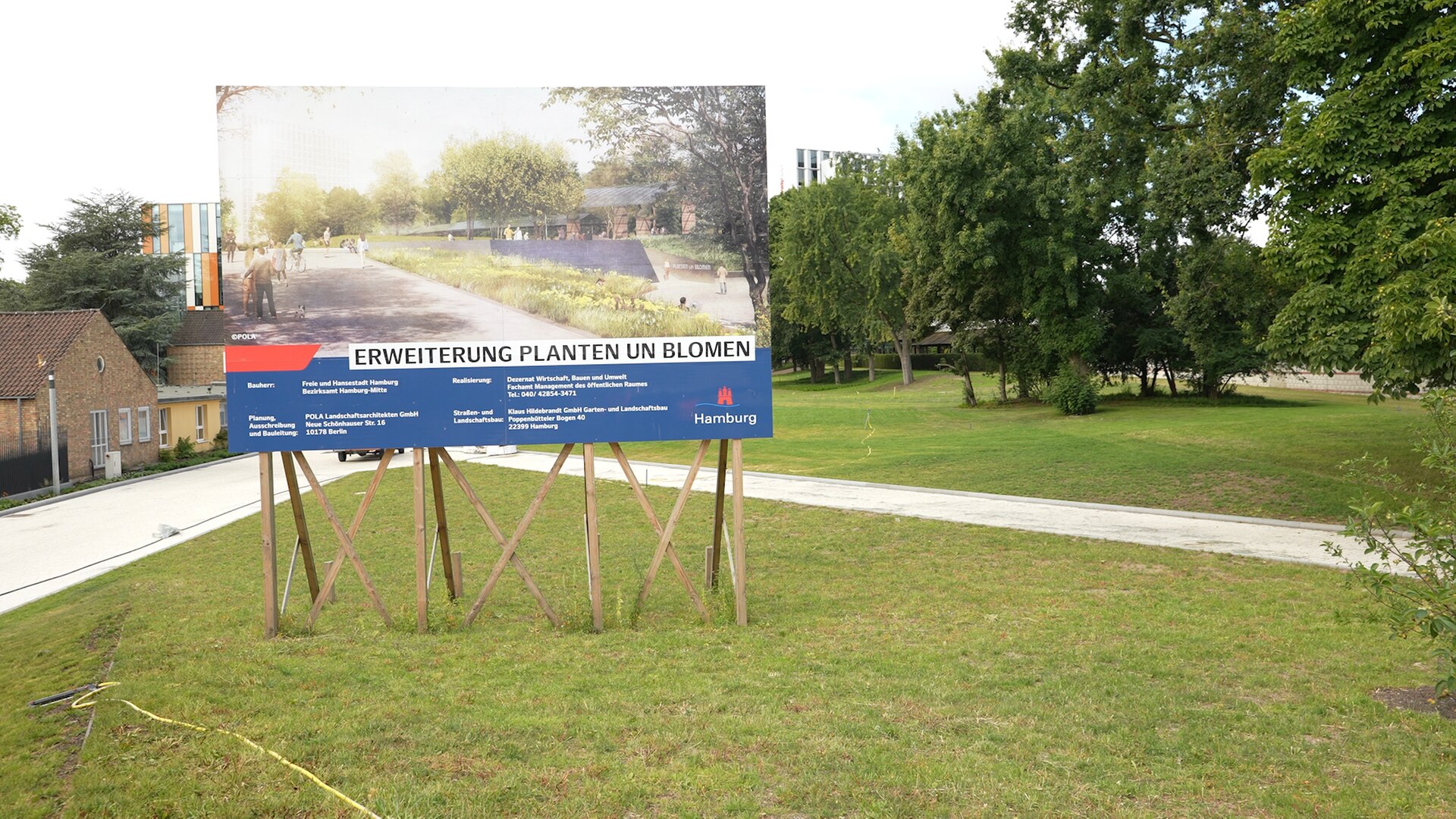 Hamburger Park Planten un Blomen wird größer