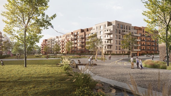 Visualisierung Moosrosenquartier Nord © KPW Architekten 