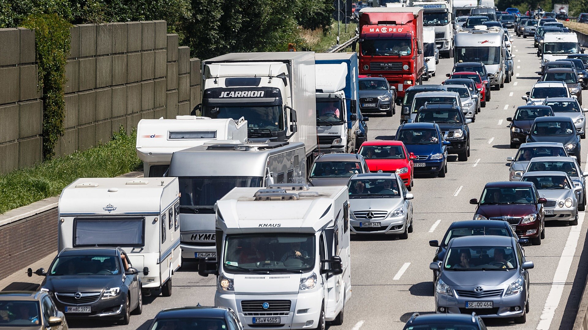 Rückreisewelle: Staus auf Hamburger Autobahnen erwartet