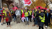 Beschäftigte des öffentlichen Dienstes streiken in Hamburg. © NDR/Anna Rüter 