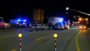 Der Unfallort auf der A7 Höhe Waltershof. © News5 