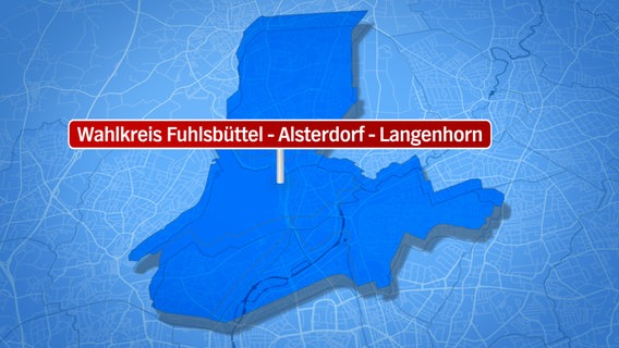 Kartengrafik des Wahlkreises Fuhlsbüttel, Alsterdorf, Langenhorn © NDR.de 