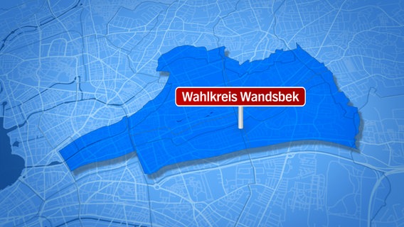 Kartengrafik des Wahlkreis Wandsbek. © NDR.de 