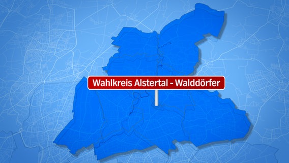 Kartengrafik des Wahlkreises Alstertal, Walddörfer. © NDR.de 