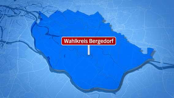 Kartengrafik des Wahlkreis Bergedorf. © NDR.de 