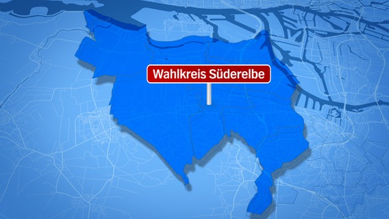 Kartengrafik des Wahlkreis Süderelbe. © NDR.de 