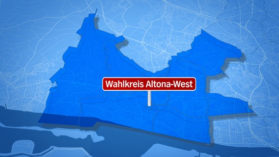 Kartengrafik des Wahlkreises Altona-West. © NDR.de 