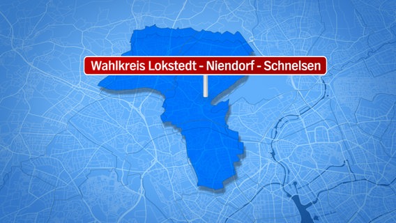 Kartengrafik des Wahlkreises Lokstedt, Niendorf, Schnelsen. © NDR.de 