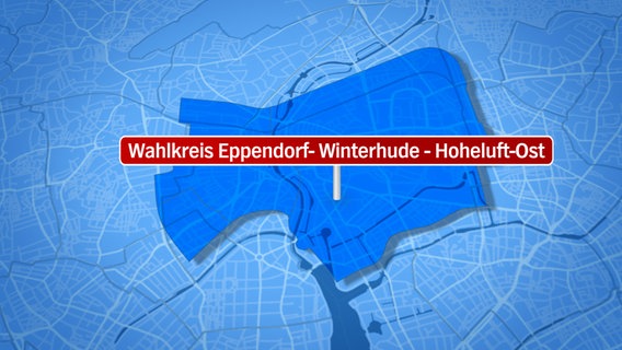 Kartengrafik des Wahlkreises Eppendorf, Winterhude, Hoheluft-Ost. © NDR.de 