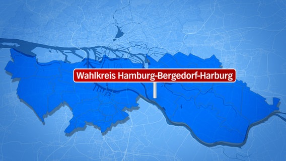 Grafik des Wahlkreis Hamburg- Bergedorf, Harburg © NDR.de 