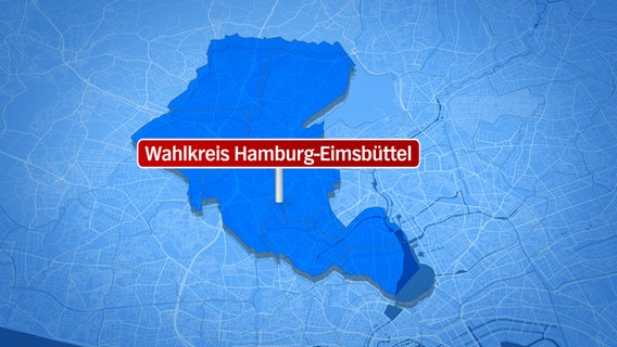 Grafik des Wahlkreis Hamburg-Eimsbüttel. © NDR.de 