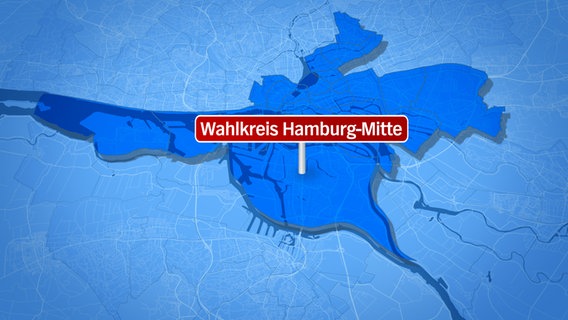 Grafik des Wahlkreises Hamburg-Mitte. © NDR.de 