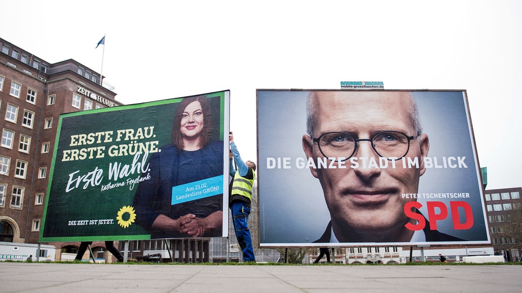 Wahlplakate Bestimmen Hamburgs Strassenbild Ndr De Nachrichten Hamburg Wahl Burgerschaftswahl Hamburg