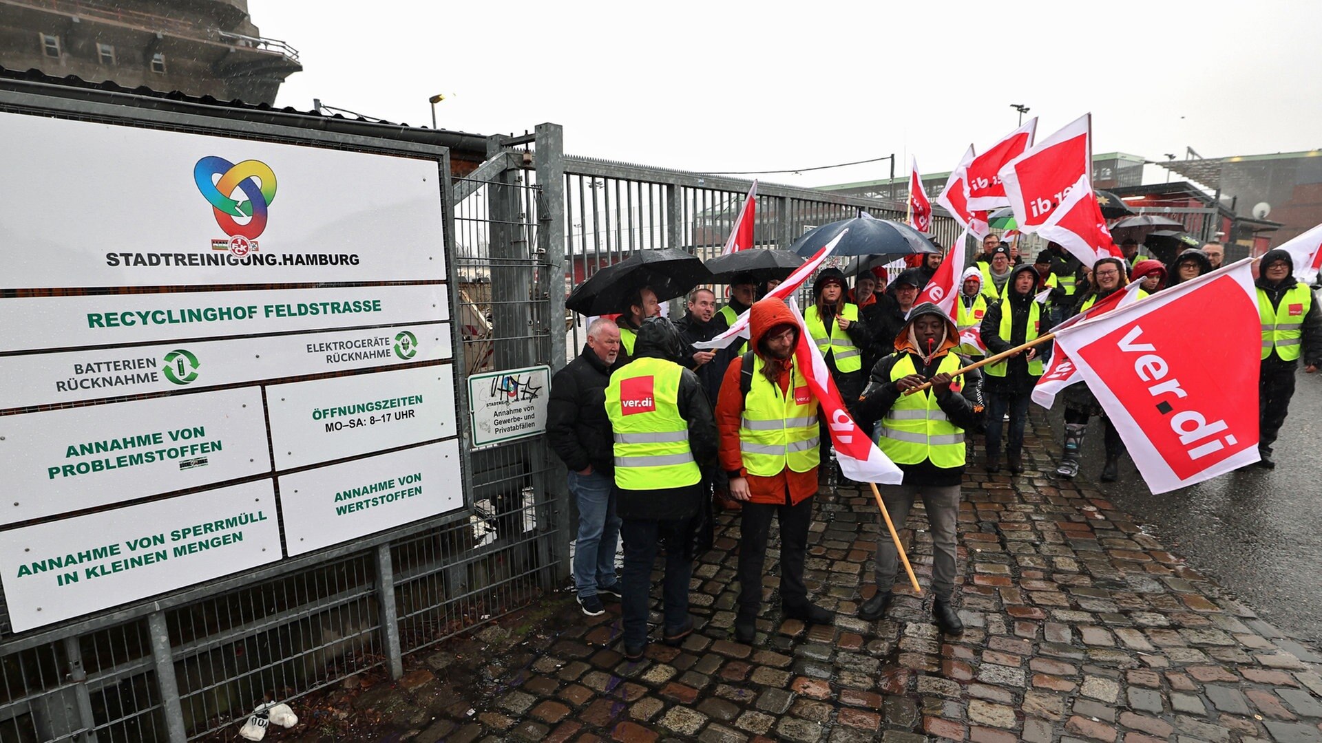 Warnstreik bei der Hamburger Stadtreinigung