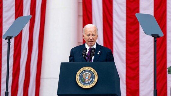 US-Präsident Joe Biden hält eine Rede. © IMAGO / MediaPunch 