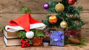 Bücher und Geschenke unter einem künstlichen Weihnachtsbaum. © dragi52/fotolia, Jeanette Dietl/fotolia Foto: dragi52, Jeanette Dietl