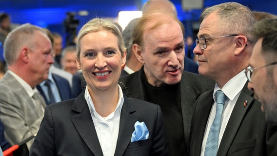 AfD-Kanzlerkandidatin Alice Weidel in Berlin am Abend der Bundestagswahl. © dpa bildfunk Foto: Sören Stache