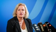 Bundesinnenministerin Nancy Faeser (SPD) bei einer Pressekonferenz © Kay Nietfeld/dpa Foto: Kay Nietfeld/dpa