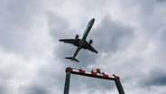 Ein Flugzeug hebt ab in den Himmel. © NDR Foto: Julius Matuschik