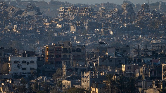 Zerstörte Gebäude im Gazastreifen © AP/dpa Foto: Ariel Schalit