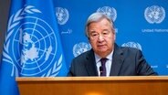 António Guterres, Generalsekretär der Vereinten Nationen, im Hauptquartier der Vereinten Nationen in New York. © AP/dpa Foto: Craig Ruttle