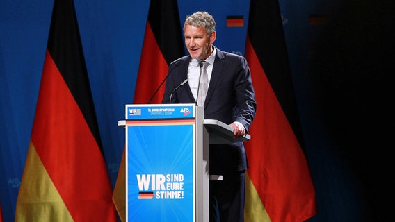 Björn Höcke spricht beim Bundespartei der AfD in Essen. © IMAGO / dts Nachrichtenagentur 