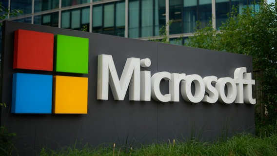 Das Logo des IT-Unternehmens Microsoft. © AP/dpa Bildfunk Foto: Thibault Camus