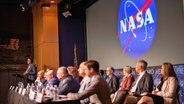 Die UFO-Expertengruppe der US-Raumfahrtbehörde NASA bei einer öffentlichen Tagung in Washington Ende Mai 2023. © picture alliance / ZUMAPRESS.com | Joel Kowsky/Nasa 