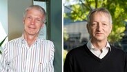 Die beiden Physik-Nobelpreisträger 2024: John Hopfield (li.) und Geoffrey Hinton. © Denise Applewhite/Princeton University/AP/dpa - Noah Berger/AP/dpa 