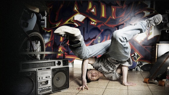Boris "Swift Rock" Leptin beim Breakdance. © Manuel Weber 
