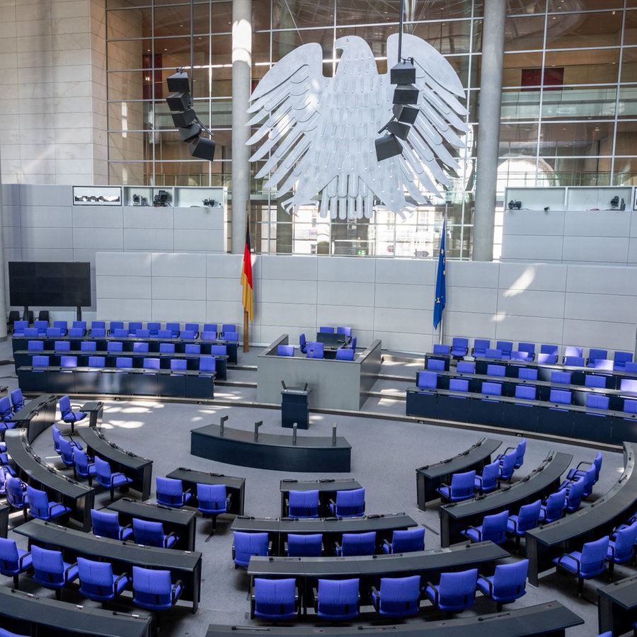 Der Plenarsaal des Deutschen Bundestags. © picture alliance / Daniel Kalker Foto: Daniel Kalker