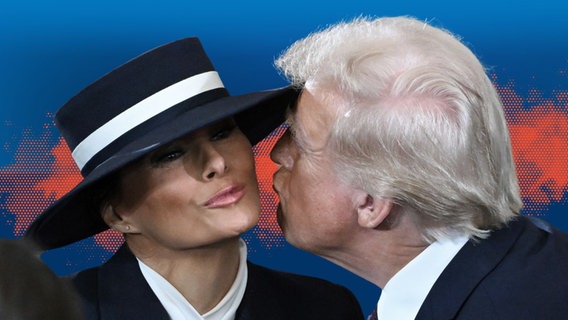 Trump und Melania bei der Amtseinführung am 20.Januar 2025 © picture alliance / ASSOCIATED PRESS | Saul Loeb Foto: Saul Loeb