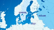 Grafik-Karte von der Ostsee mit Russland © picture alliance 