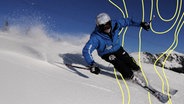 Skifahrer im Skigebiet Spitzing, Bayerische Alpen, Bayern, Deutschland, Europa © pictue alliance Foto: Norbert Eisele-Hein