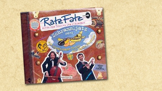 Das Cover der CD "Schrammljatz oder die wundersame Reise der Tante Hermine" mit Kindermusik von der Band RatzFatz. © Extraplatte Foto: Extraplatte