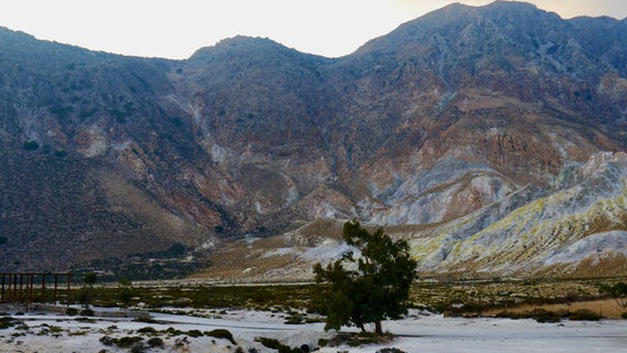 eine Landschaft in einem Vulkan auf Nisyros © NDR Foto: Nina Schwabe