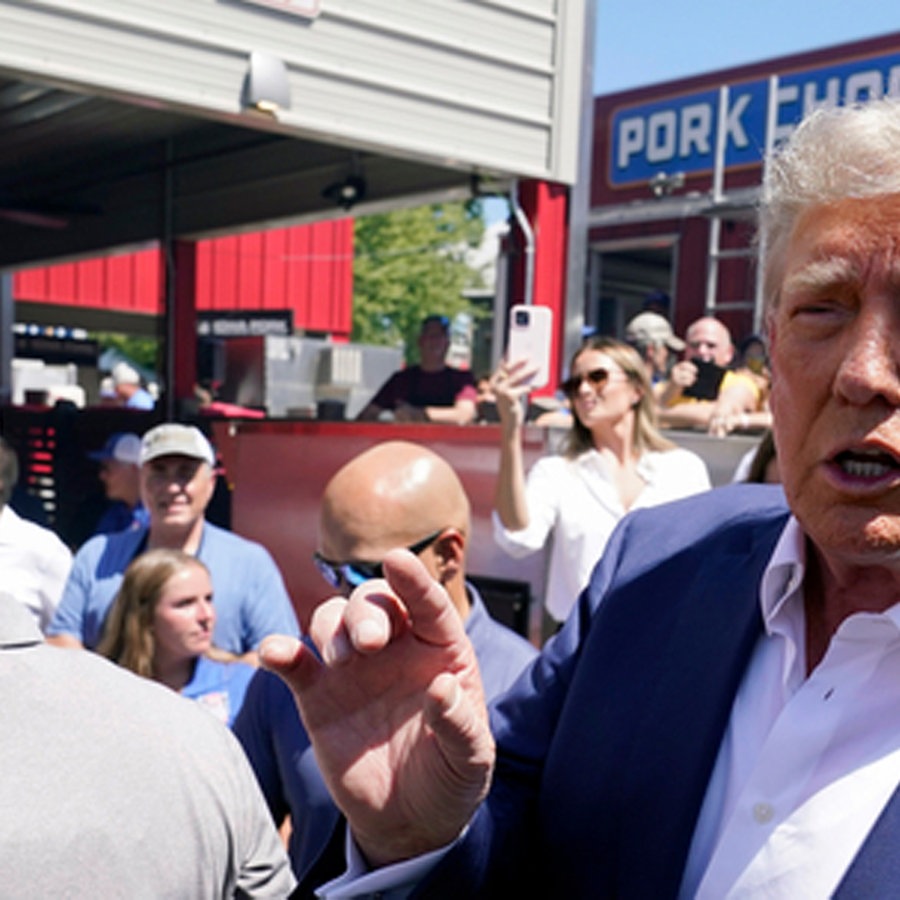 Trump auf der Iowa State Fair © AP Foto: Charlie Neibergall