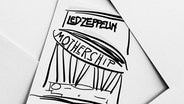 Skizzenhafte Zeichnung mit der Aufschrift "Led Zeppelin Mothership" © Ocke Bandixen Foto: Ocke Bandixen