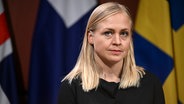 Elina Maria Valtonen, Außenministerin von Finnland, bei der Feier zum 25. Jubiläum der nordischen Botschaft. © picture alliance/dpa Foto: Jens Kalaene