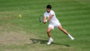 Der Spanier Alcaraz in Wimbledon 2023 © picture alliance Foto: Hugo Philpott