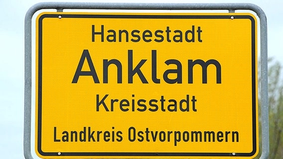 Ortsschild Kreisschild Anklam  